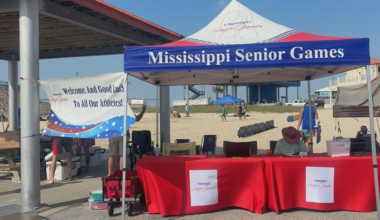 Athletes compete in Mississippi Senior Games Beach Volleyball Tournament in Long Beach