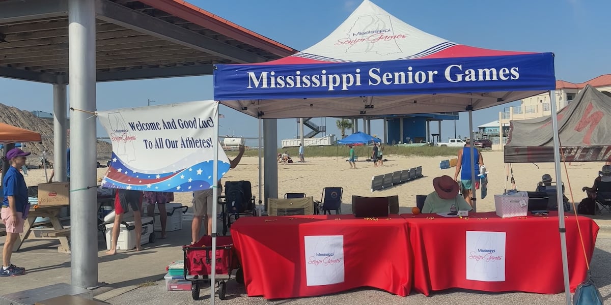 Athletes compete in Mississippi Senior Games Beach Volleyball Tournament in Long Beach