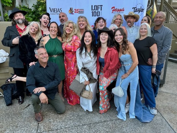 Some of Ramona's nominated musicians and their supporterspose for a photo at the 2025 San Diego Music Awards Ceremony on May 6. (Dan Chusid)