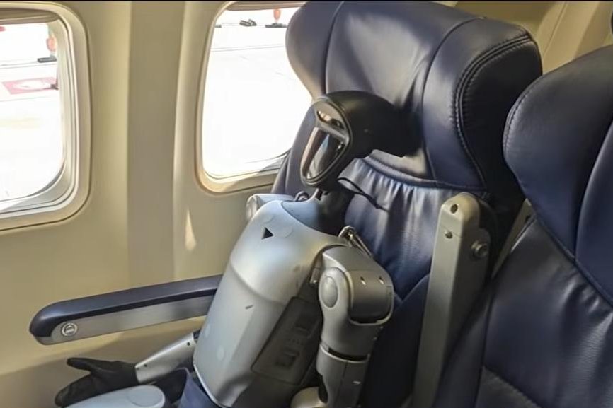 Watch: Robot passenger causes flight delay in California
