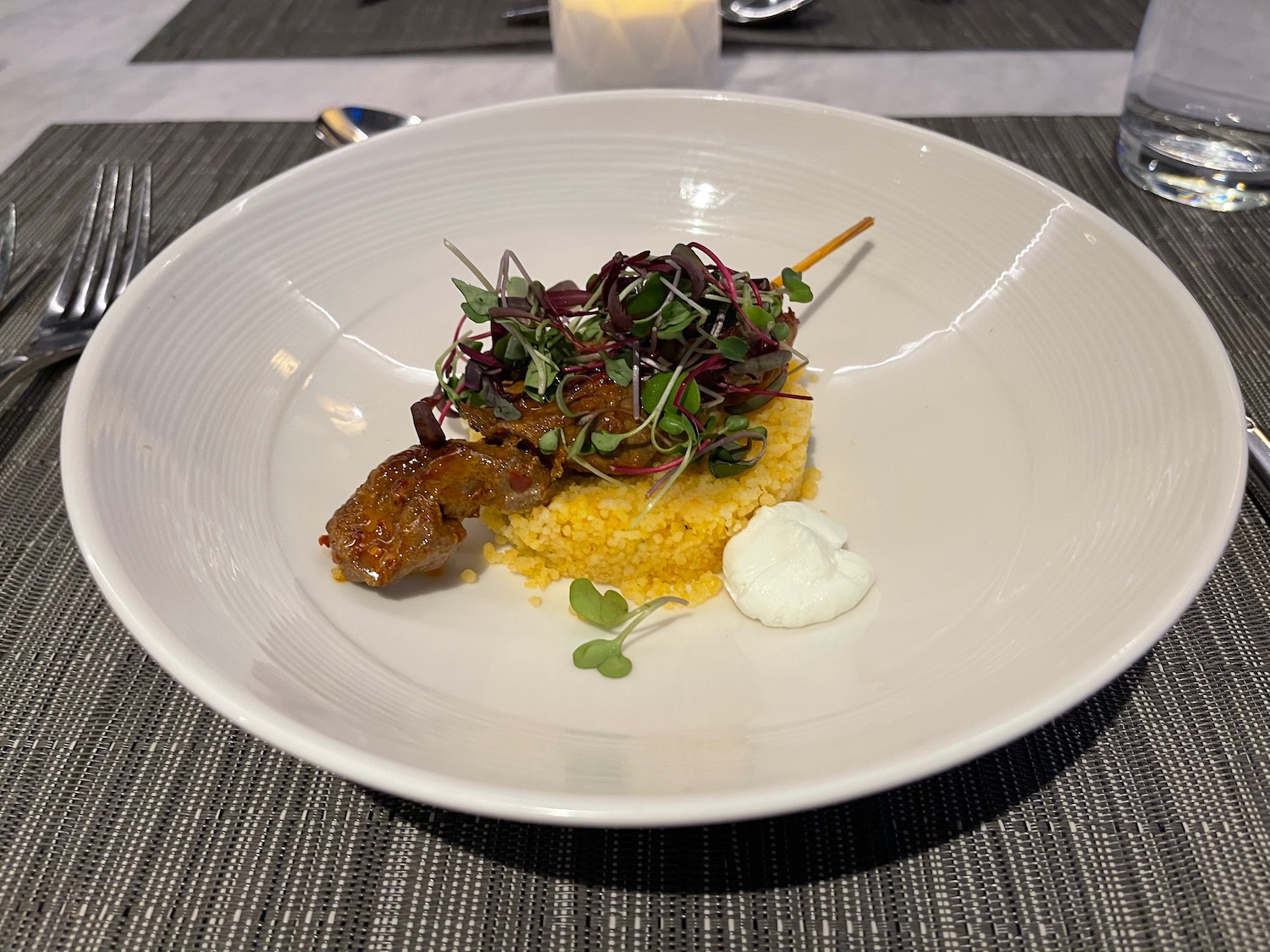 a plate of food on a table