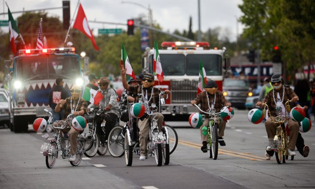 The San Jose Homies head south down South King Road during the 3rd Annual San Jose Cinco de Mayo Cultural Parade & Festival in San Jose, Calif., on Sunday, May 3, 2026. (Nhat V. Meyer/Bay Area News Group)