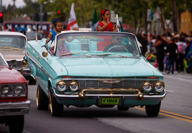 Cars head south down South King Road during the 3rd Annual San Jose Cinco de Mayo Cultural Parade & Festival in San Jose, Calif., on Sunday, May 3, 2026. (Nhat V. Meyer/Bay Area News Group)