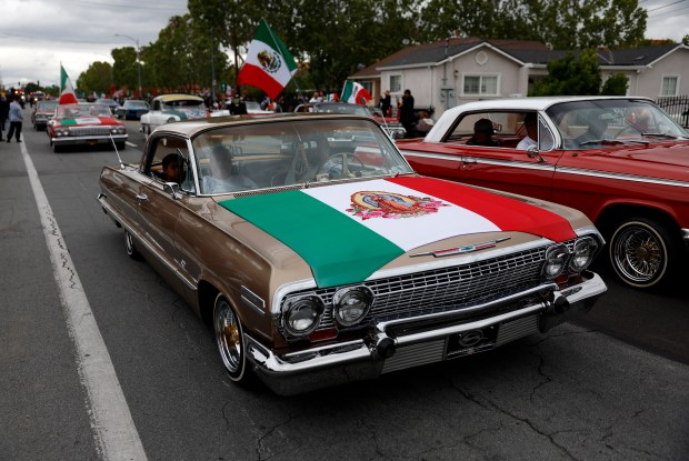 Cars head south down South King Road during the 3rd Annual San Jose Cinco de Mayo Cultural Parade & Festival in San Jose, Calif., on Sunday, May 3, 2026. (Nhat V. Meyer/Bay Area News Group)