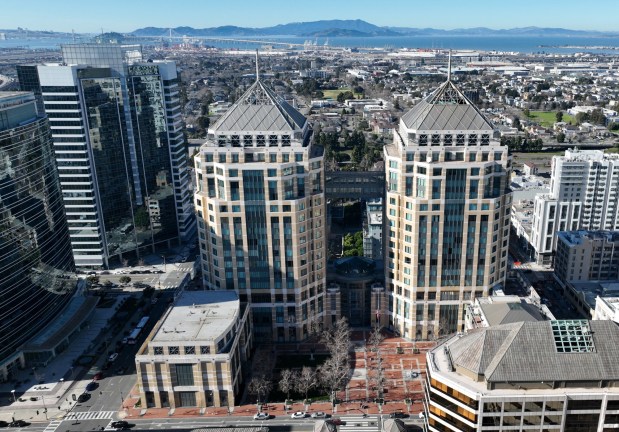A view of the Ronald V. Dellums Federal Building complex in downtown Oakland. (Jane Tyska/Bay Area News Group)