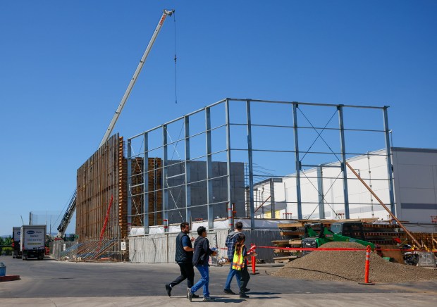 Construction has begun on a Google building on Disk Drive in San Jose, Calif., on Wednesday, April 29, 2026. (Shae Hammond/Bay Area News Group)