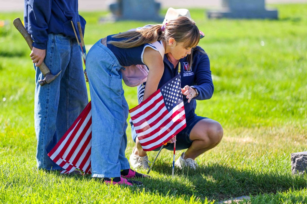 Memorial Day flags line cemeteries in San Jose, Livermore