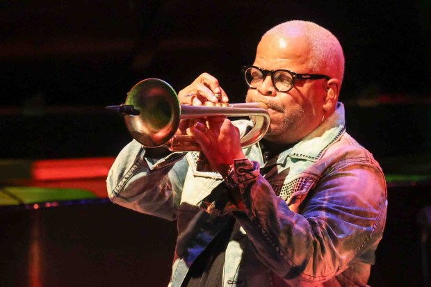 Terence Blanchard performs during the John Coltrane and Miles Davis Centennial concert at the SFJAZZ Center in San Francisco, on Thursday, May 28, 2026. (Ray Chavez/Bay Area News Group)