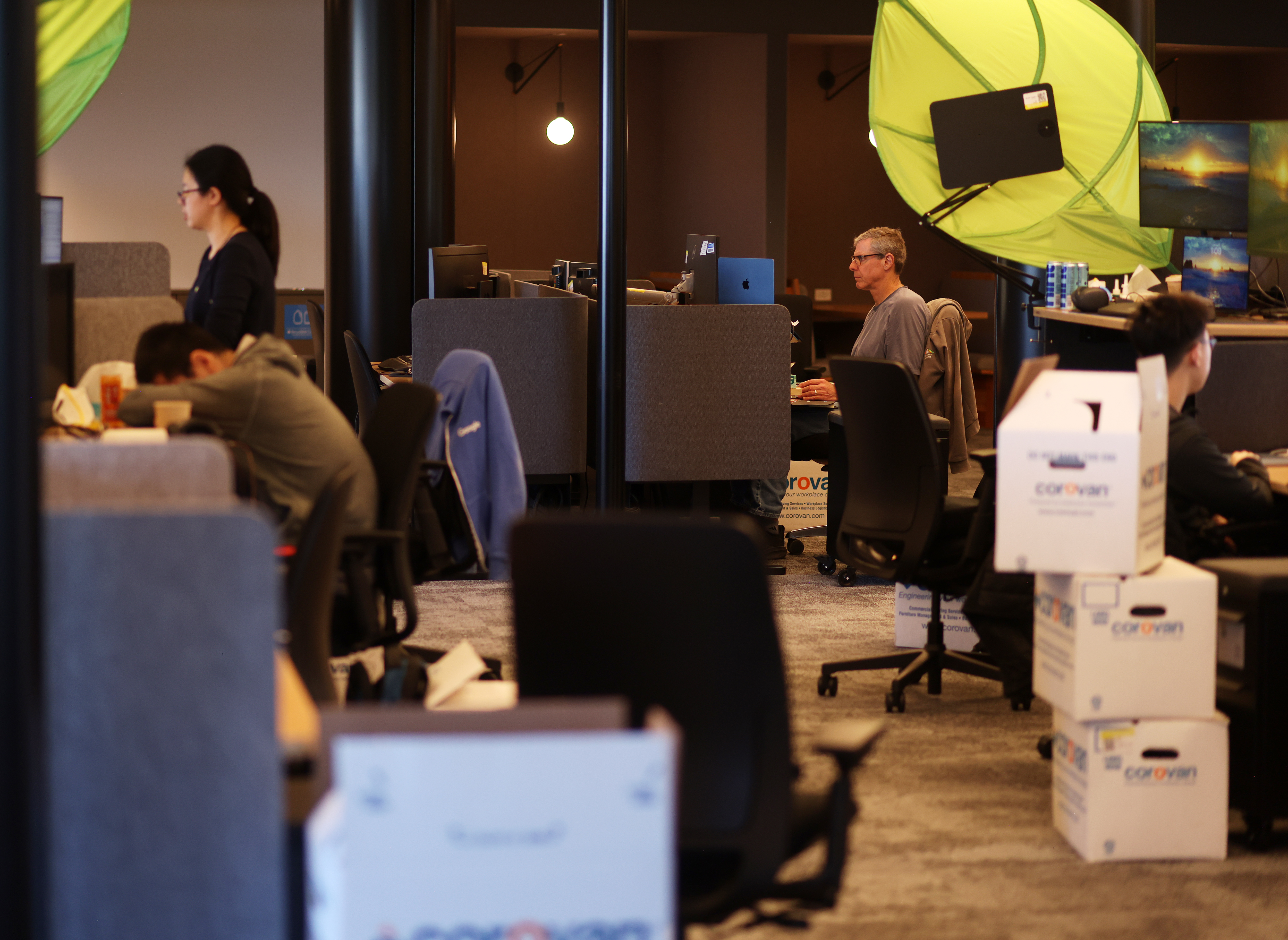 Workers at the Google Meadow Point Campus on Monday, May...