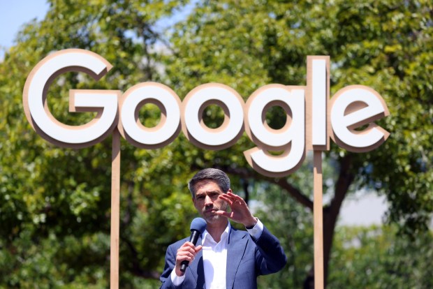 San Jose Mayor Matt Mahan at the Google Meadow Point Campus on Monday, May 11, 2026, in San Jose, Calif.  (Aric Crabb/Bay Area News Group)