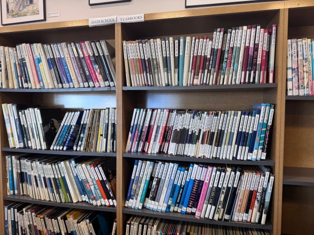 A collection of Santa Clara County high scho yearbooks are available to the public in the California Room on the fifth floor of the Dr. Martin Luther King Jr. Library in downtown San Jose. (Sal Pizarro/Bay Area News Group)