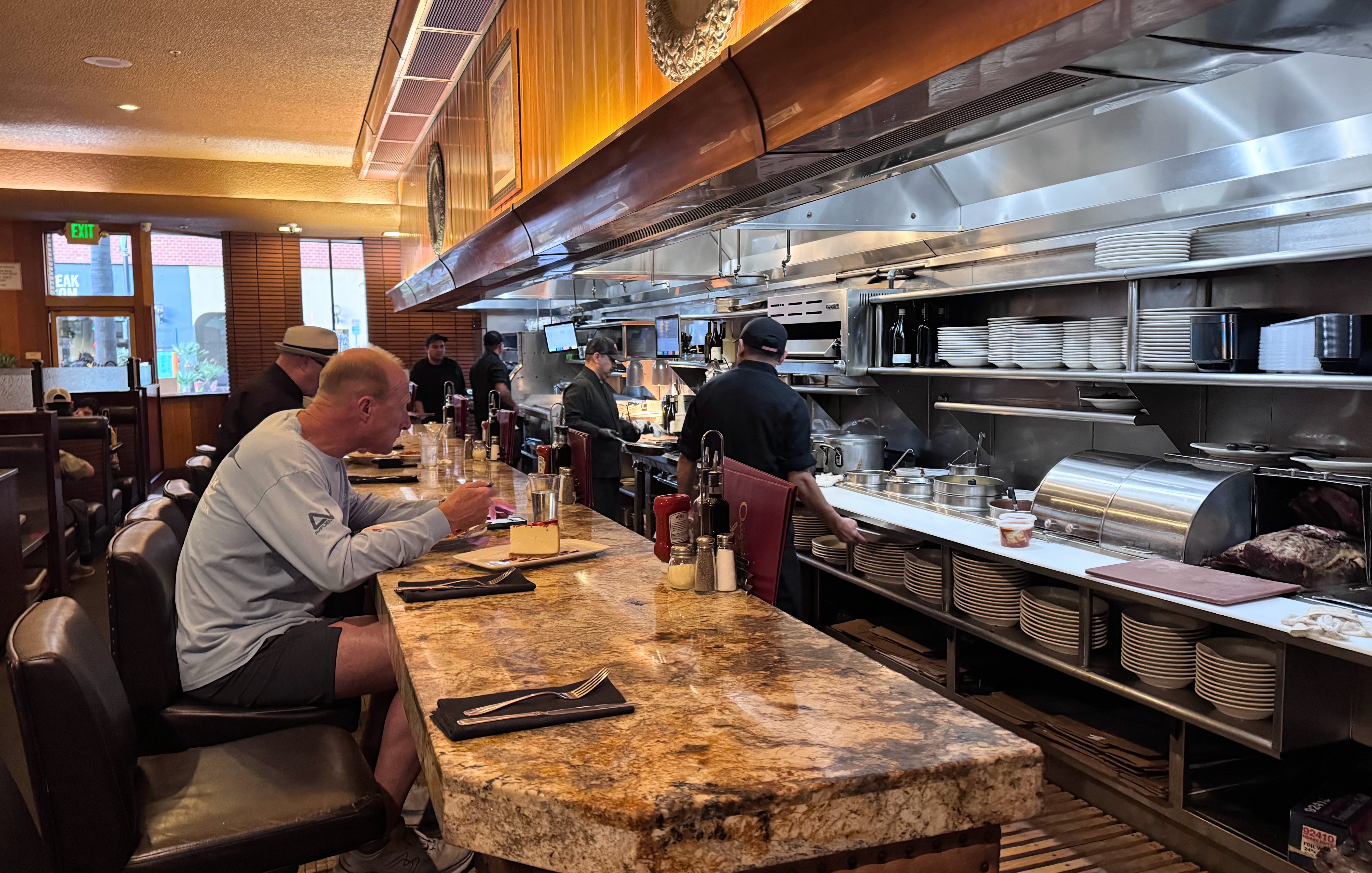 The open kitchen is one of the unusual features at...