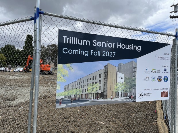 The site of a senior affordable apartments project at 70 East St. John Street in San Jose, as seen on May 28, 2026.(George Avalos/Bay Area News Group)