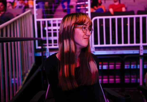 Savanna, 15, from Sacramento, waits to watch Alysa Liu, who inspired Savanna's hairstyle, before the 2026 Stars on Ice tour at SAP Center in San Jose, Calif., on Sunday, May 17, 2026. (Shae Hammond/Bay Area News Group)