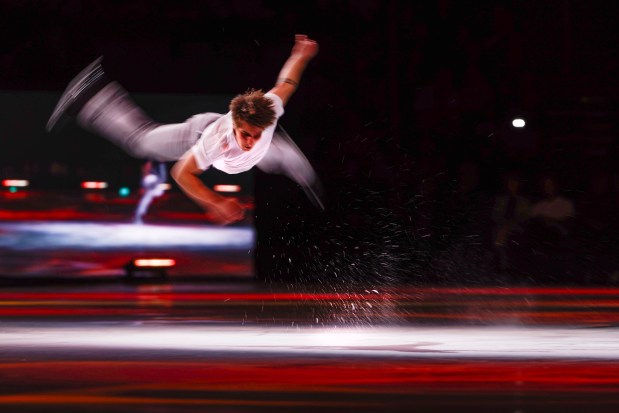 Andrew Torgashev, 2026 U.S. national silver medalist, skates during 2026 Stars on Ice tour at SAP Center in San Jose, Calif., on Sunday, May 17, 2026. (Shae Hammond/Bay Area News Group)