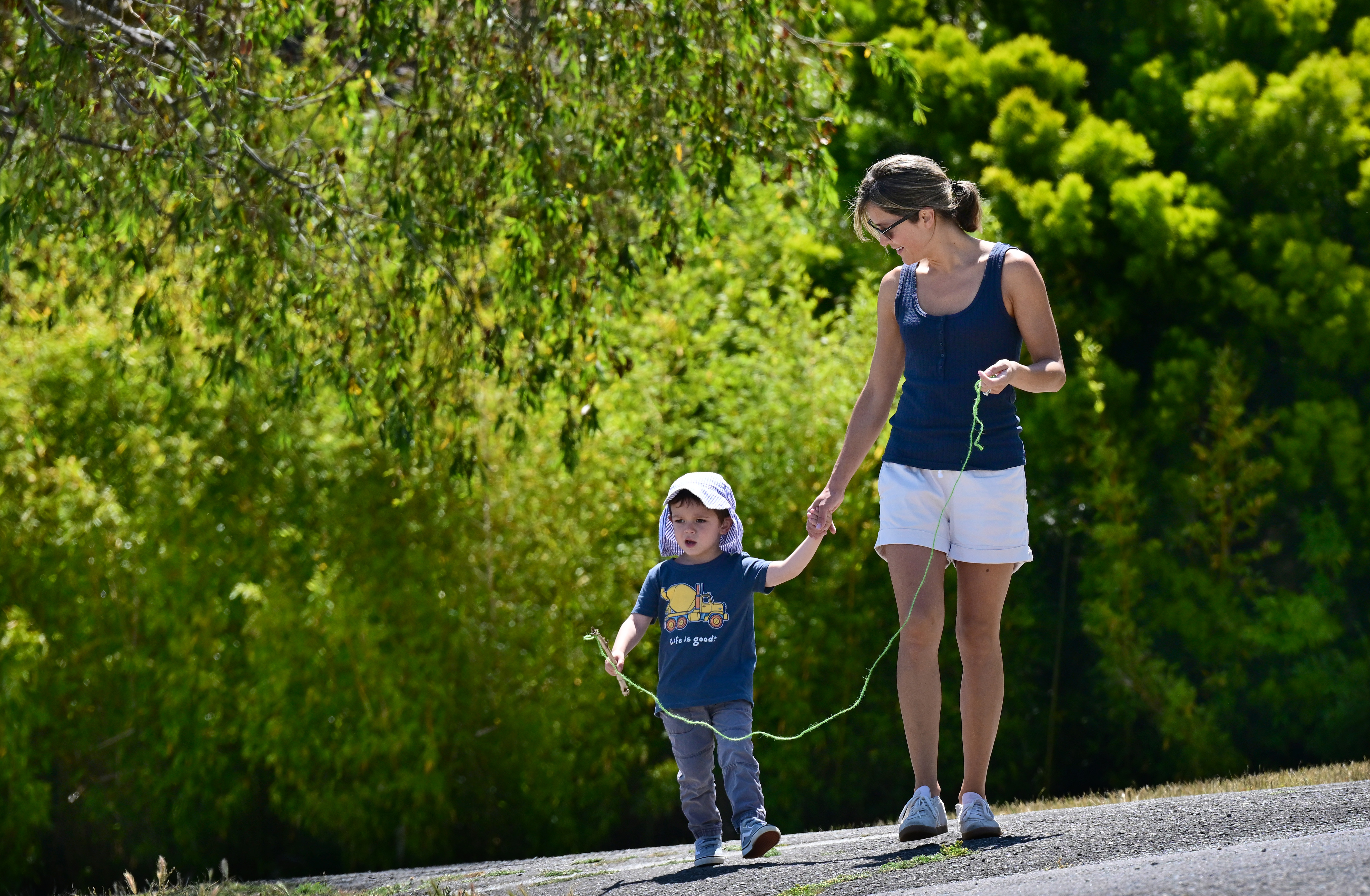 Regina Bedrosian of Tiburon strolls through Paradise Beach Park with...