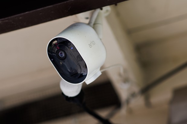 After an explosive device was found near her home in 2022, former San Jose city councilmember Dev Davis installed additional security cameras at her home. Photographed on May 6, 2026. (Dai Sugano/Bay Area News Group)
