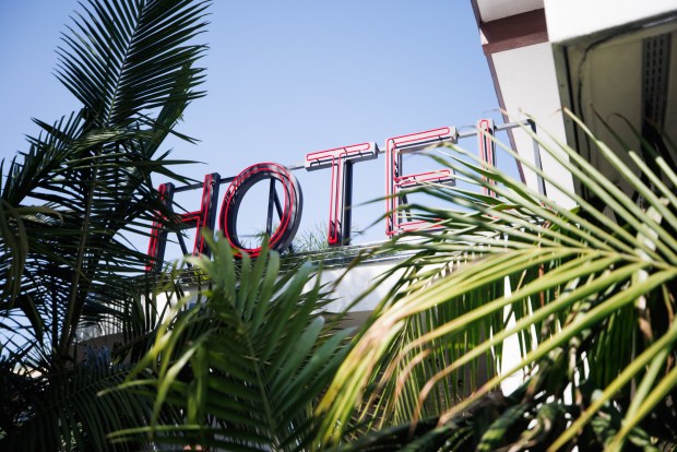 The sign of the Baby Grand hotel at Coronado on Thursday, May 7, 2026. (Kristian Carreon / The San Diego Union-Tribune)
