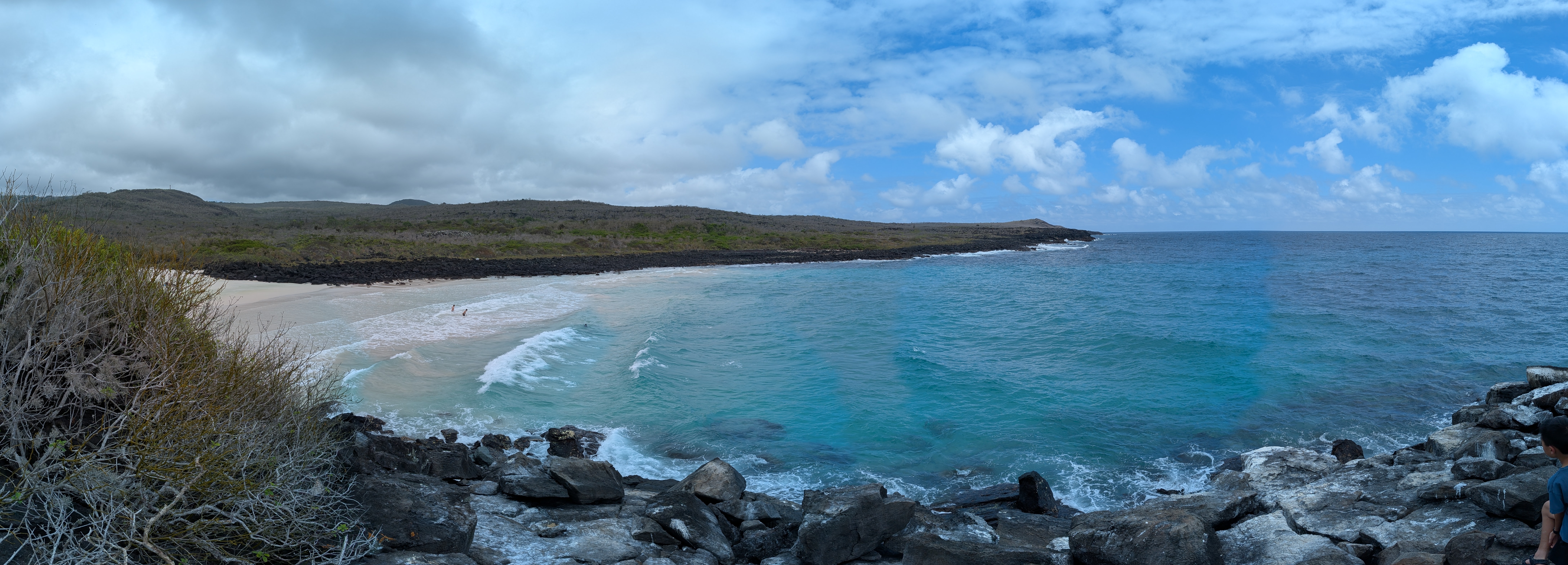 Puerto Chino Beach on San Cristobal Island is known for...