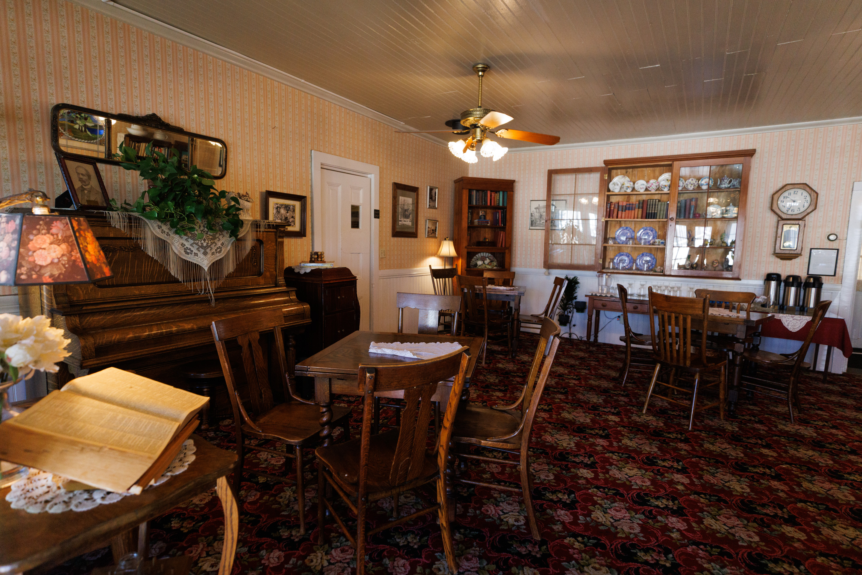 The parlor at the Julian Gold Rush Hotel in Julian...