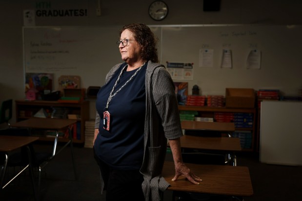 Elizabeth Uremovic was a substitute teacher at the East Mesa Juvenile Detention Facility when her students began sharing stories about abuse by probation officers. (Meg McLaughlin / The San Diego Union-Tribune)