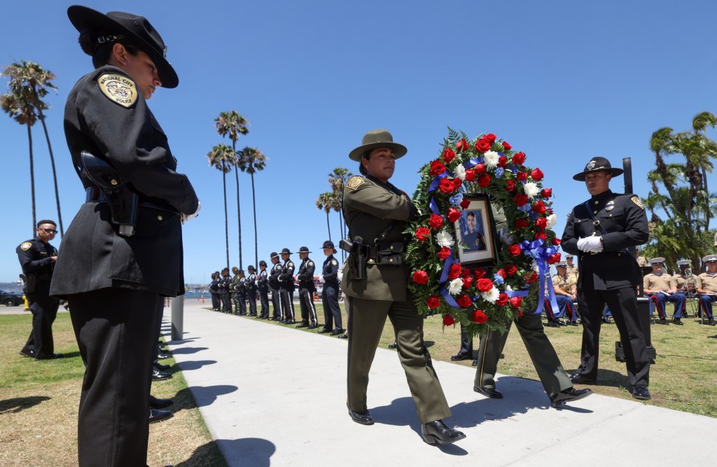 La Mesa officer’s name added to fallen officer memorial downtown