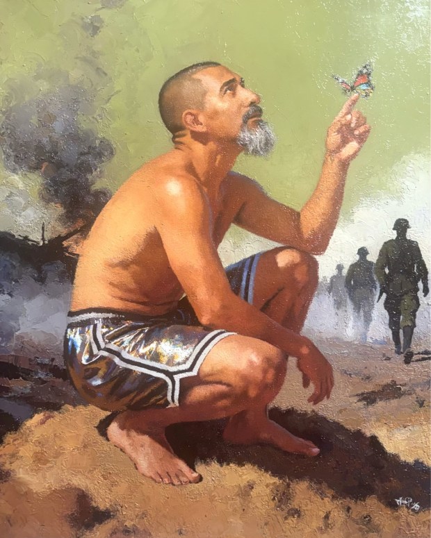 "Dios Te Guarde" by Miguel Camacho will be among the works by LGBTQ artists featured in "ArtSpectrum 2026" at Gallery 21 in Balboa Park. (The Studio Door)