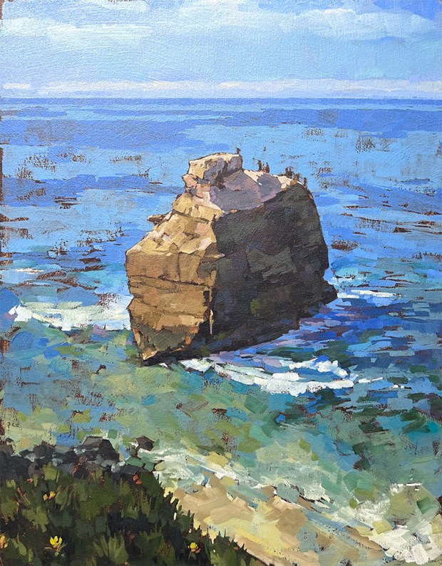 "Sunset Cliffs" by Trevor Copenhaver will be among the works by LGBTQ artists featured in "ArtSpectrum 2026" at Gallery 21 in Balboa Park. (The Studio Door)