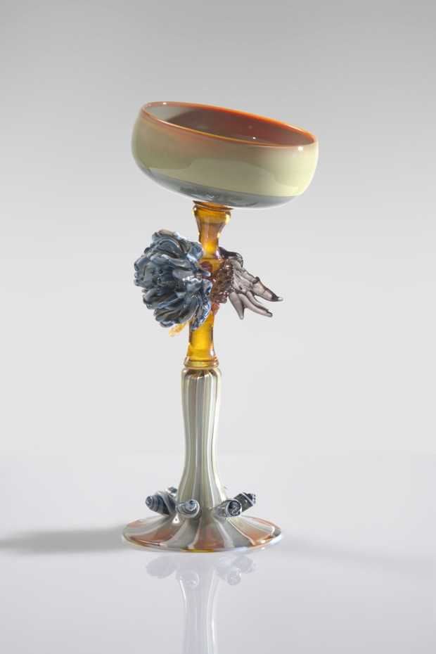 At The Studio Door in Hillcrest, a new exhibition titled "The Natural World" celebrates and honors "the breadth of the natural world," says sculptor Pierre Bounaud, who is co-curator of the show with fellow artist Laura Green. Shown is "Floral Side" by Kazuki Takizawa. (Robert Wedemeyer)