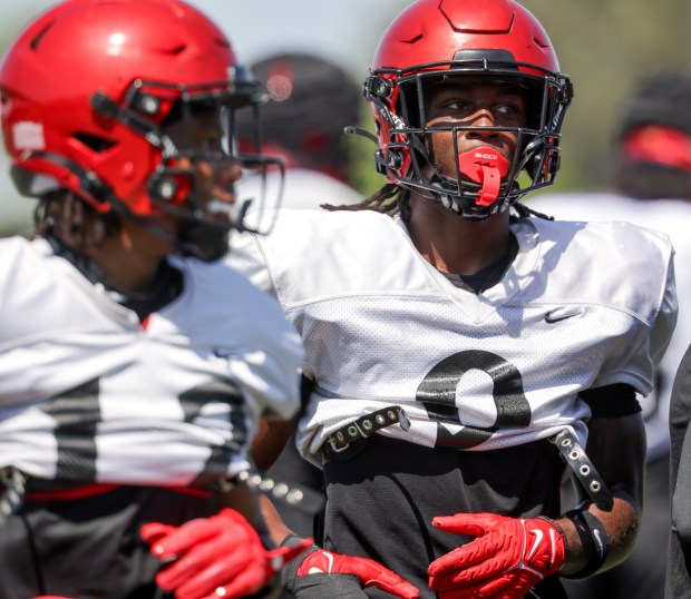 San Diego State safety Dalesean Staley (9) was one of the few returning starters on defense. (Hayne Palmour IV / For The San Diego Union-Tribune)