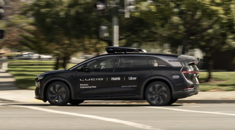Nuro operates a fleet of nearly 100 robotaxi engineering vehicles, which are Lucid Gravity vehicles integrated with the Nuro Driver