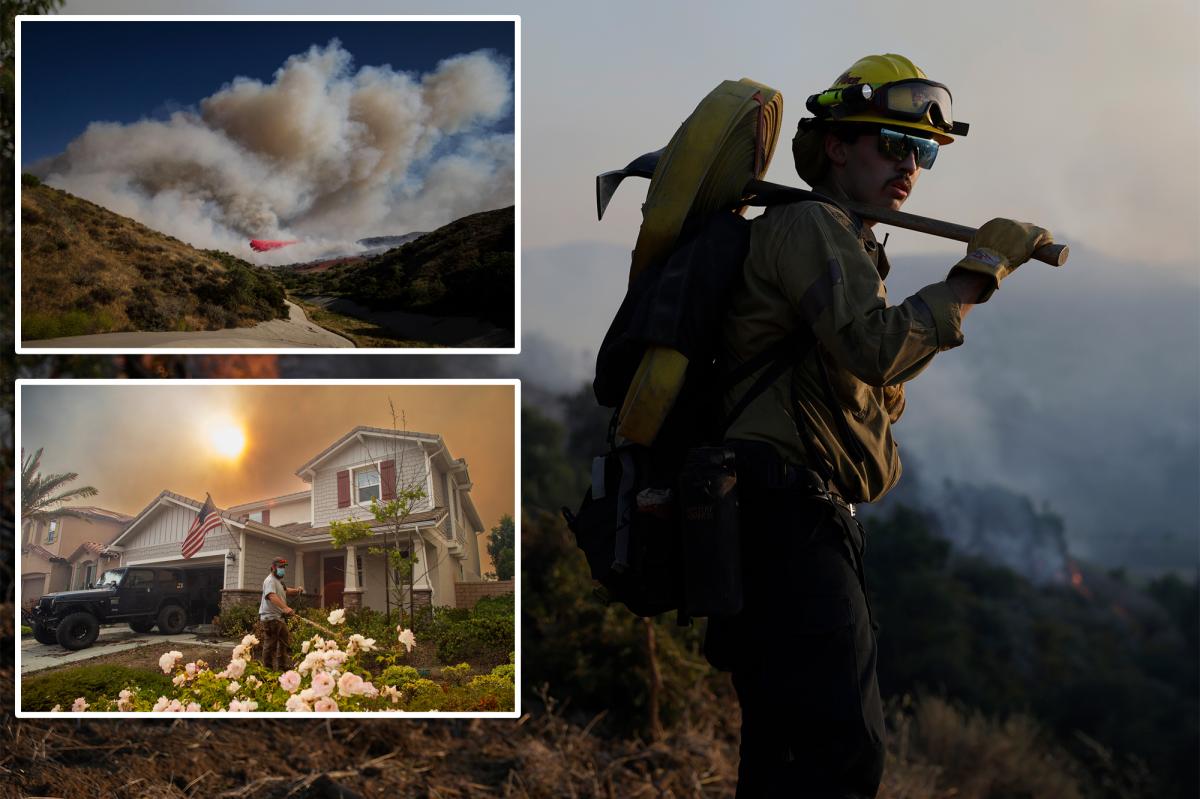 Sandy Fire evacuation warnings expand as fire pushes toward LA County