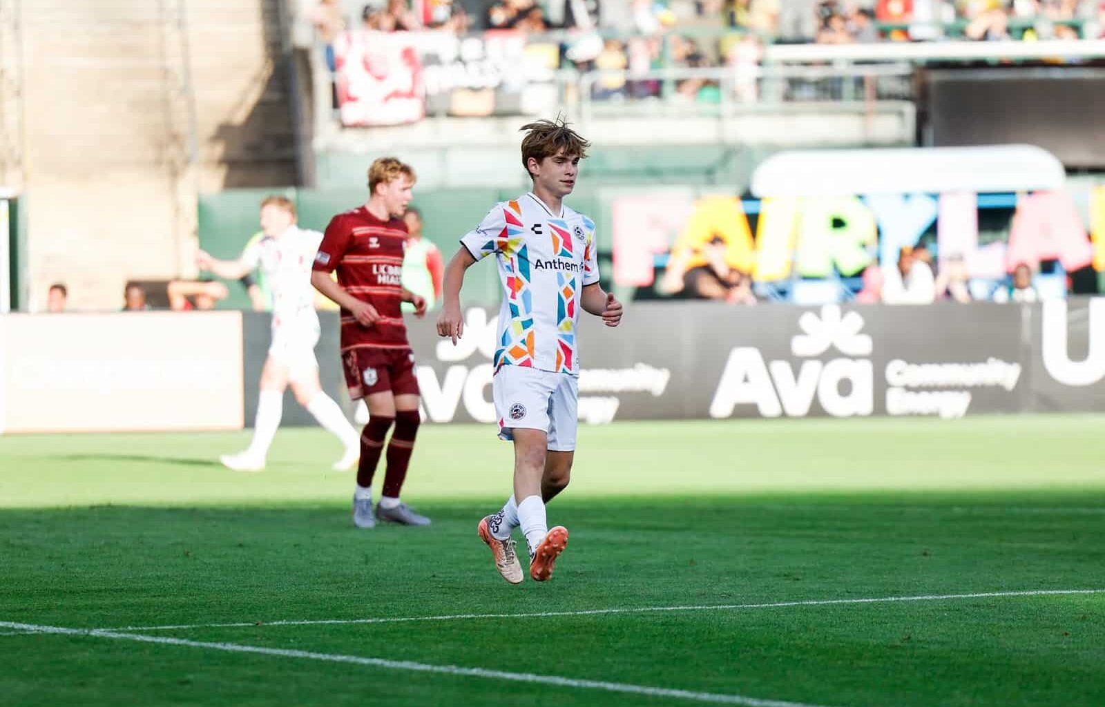 Alameda Post - An Oakland Roots player on the field in their second fixture of the 2026 Prinx Tires USL Cup.