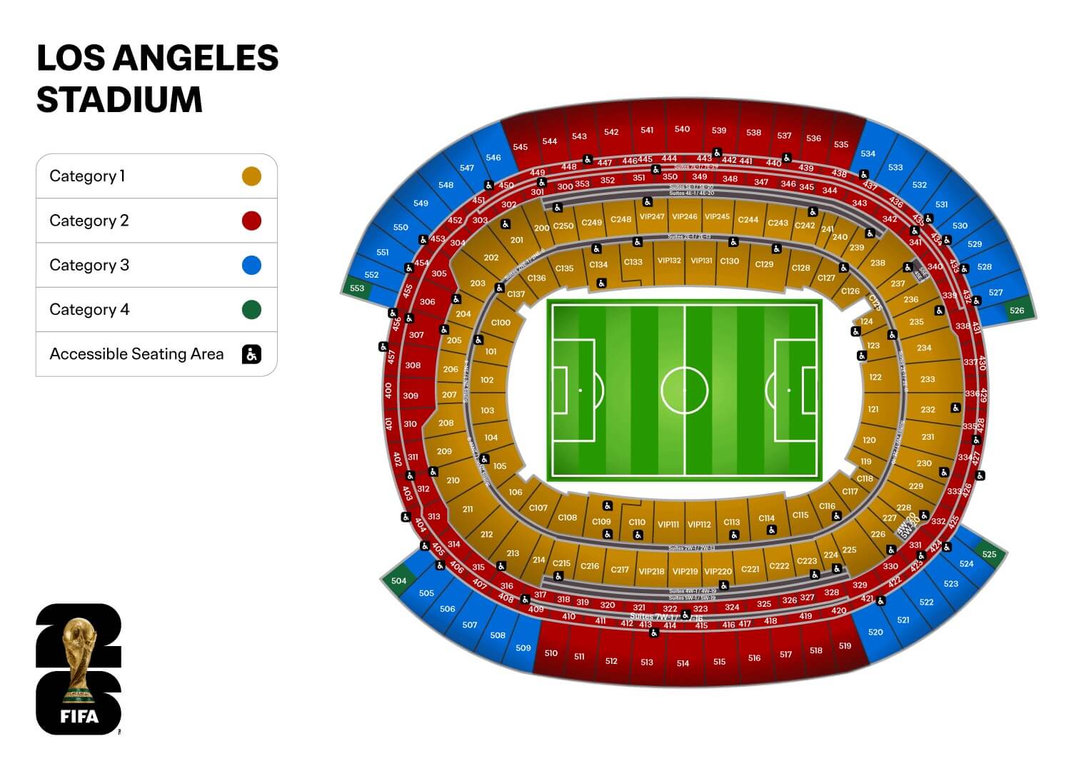 An updated World Cup seat map for SoFi Stadium