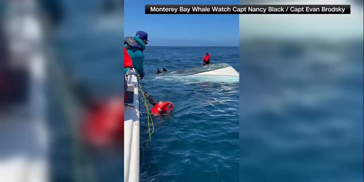 Whale watching crew rescues capsized fishermen off California coast