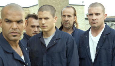 Amaury Nolasco, Robert Knepper, Wentworth Miller, Peter Stormare, Dominic Purcell in PRISON BREAK.