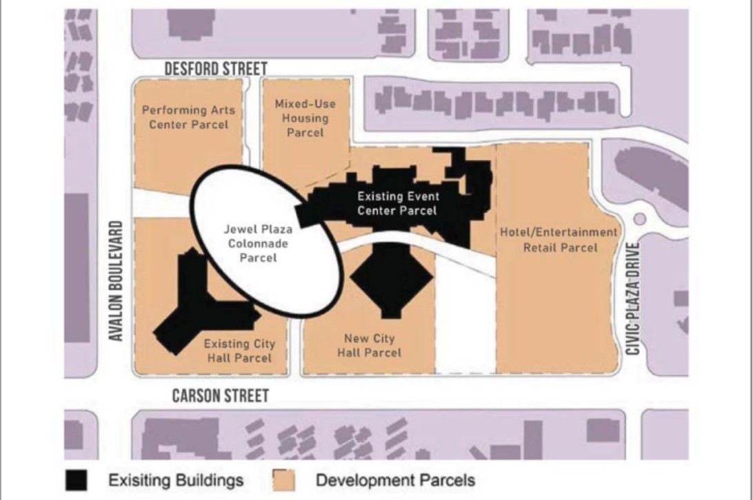 A map of the proposed new Carson Civic Center. (Map...