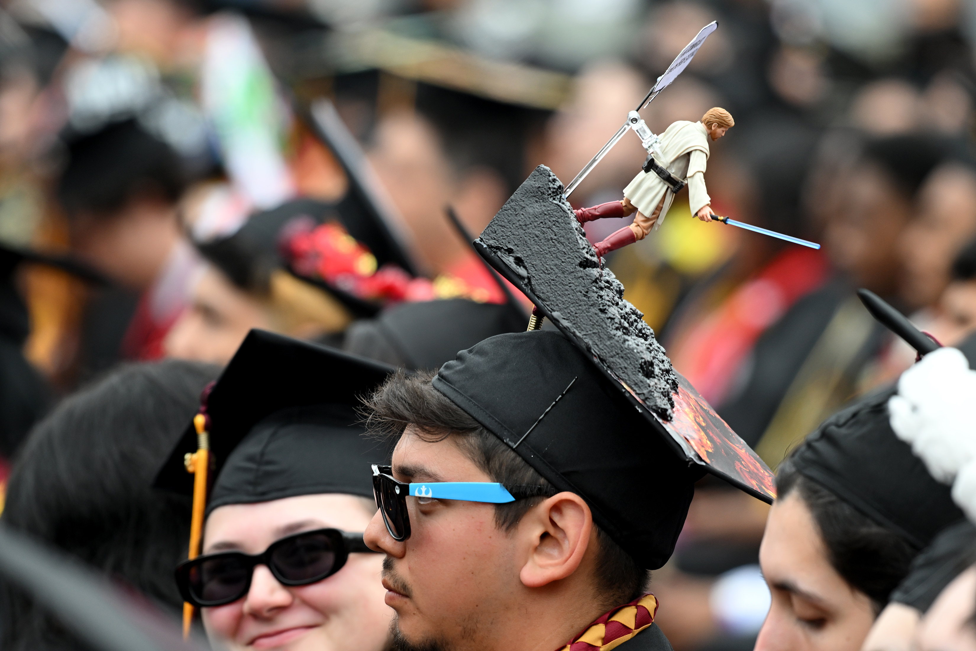 Anthony Vargas attends California State University Dominguez Hills commencement ceremonies...