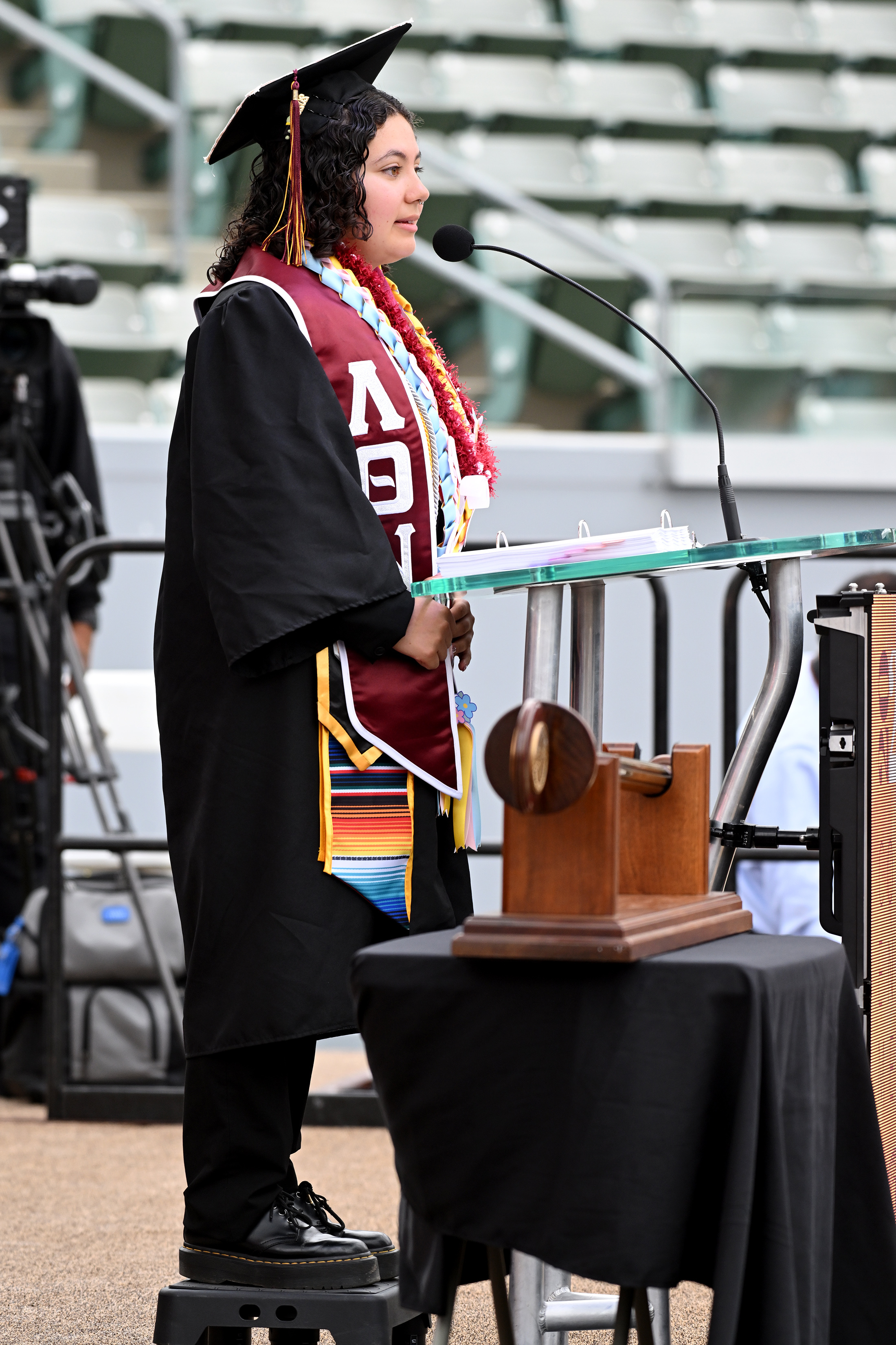 Samantha Alvarez-Chavarria is the student speaker during California State University...