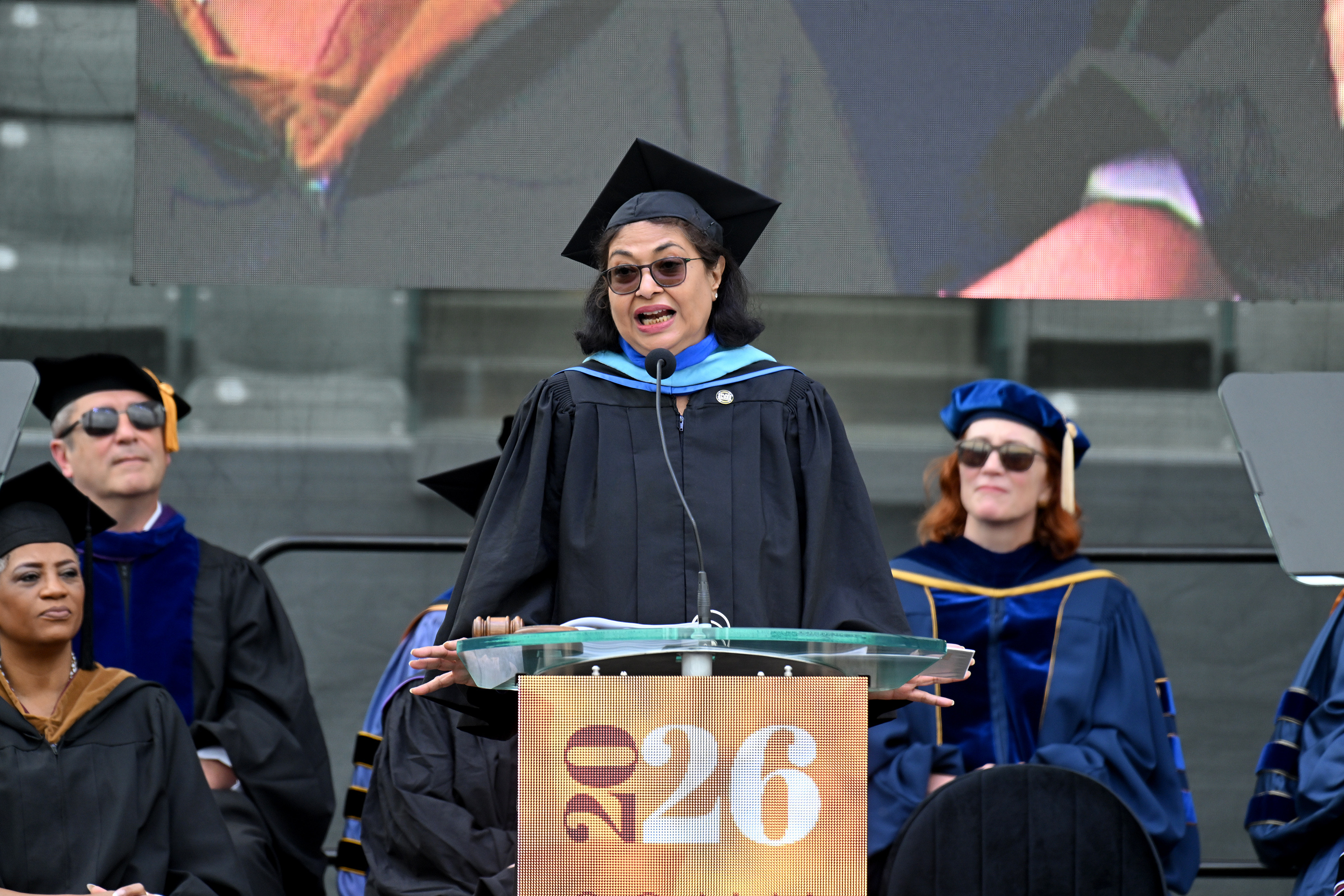 Producer and journalist Meher Tatna speaks during California State University...