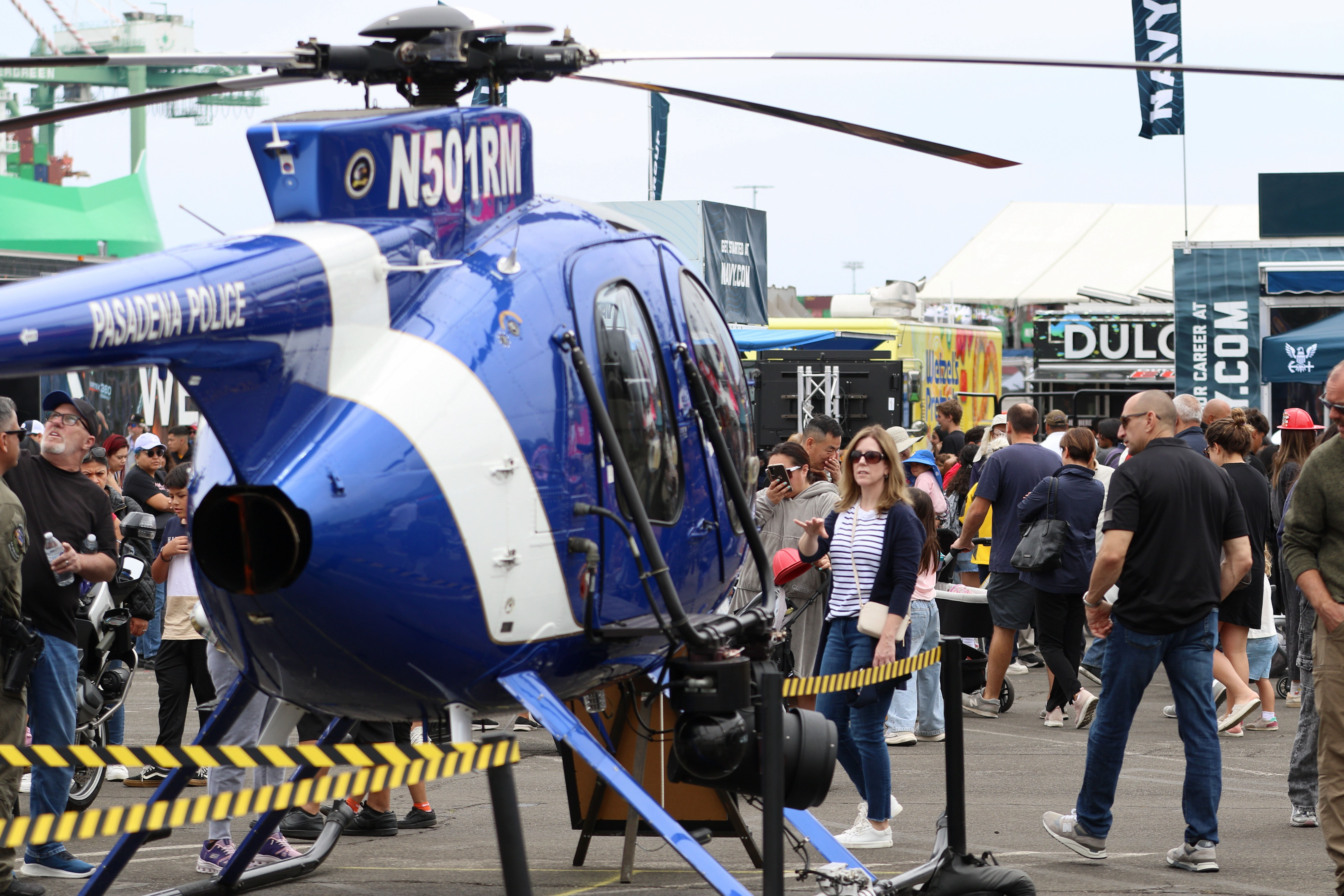 Large crowds attend the 10th annual L.A. Fleet Week in...