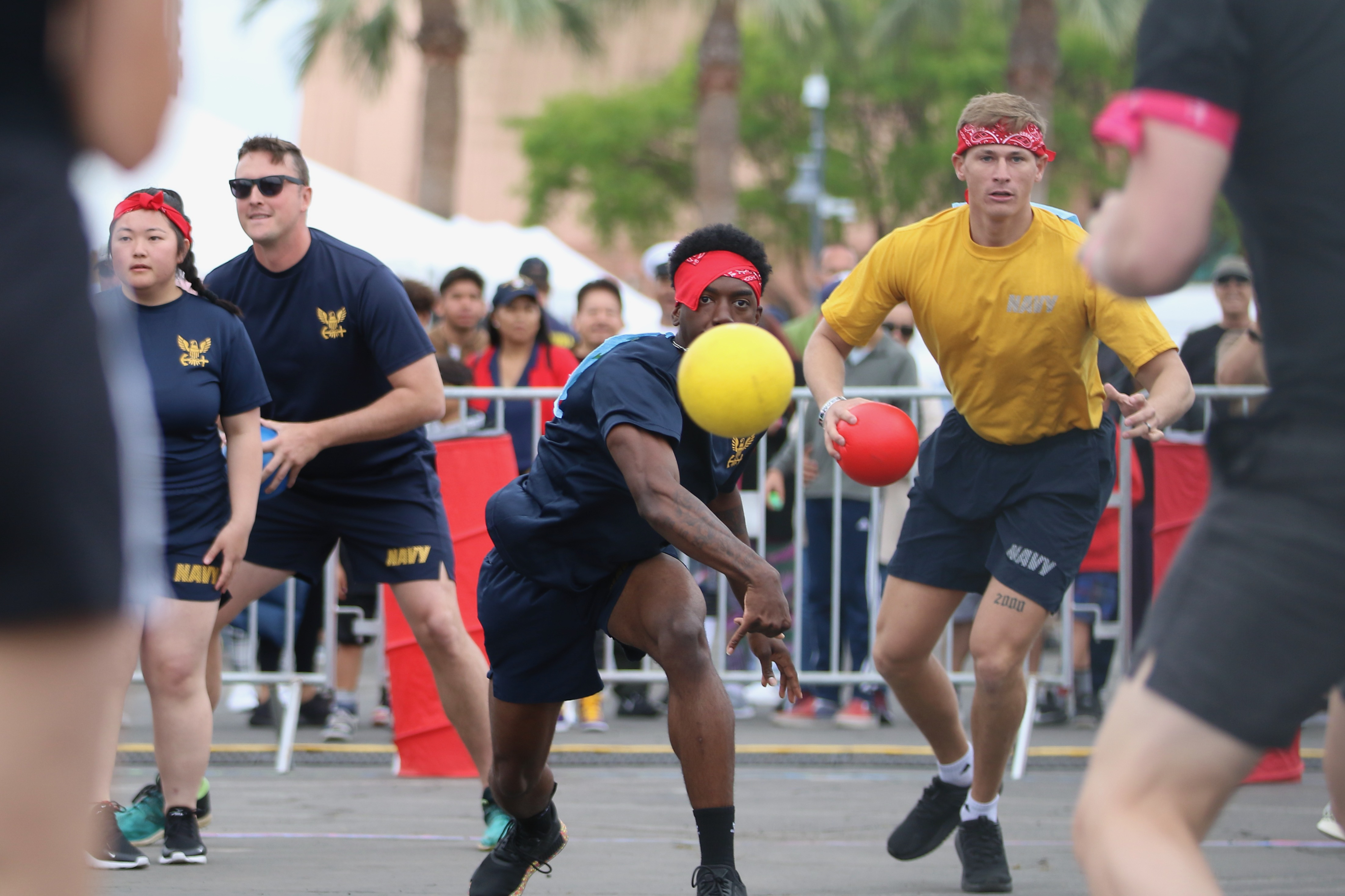 Navy Oden players are on the attack against USMC Mohawk...