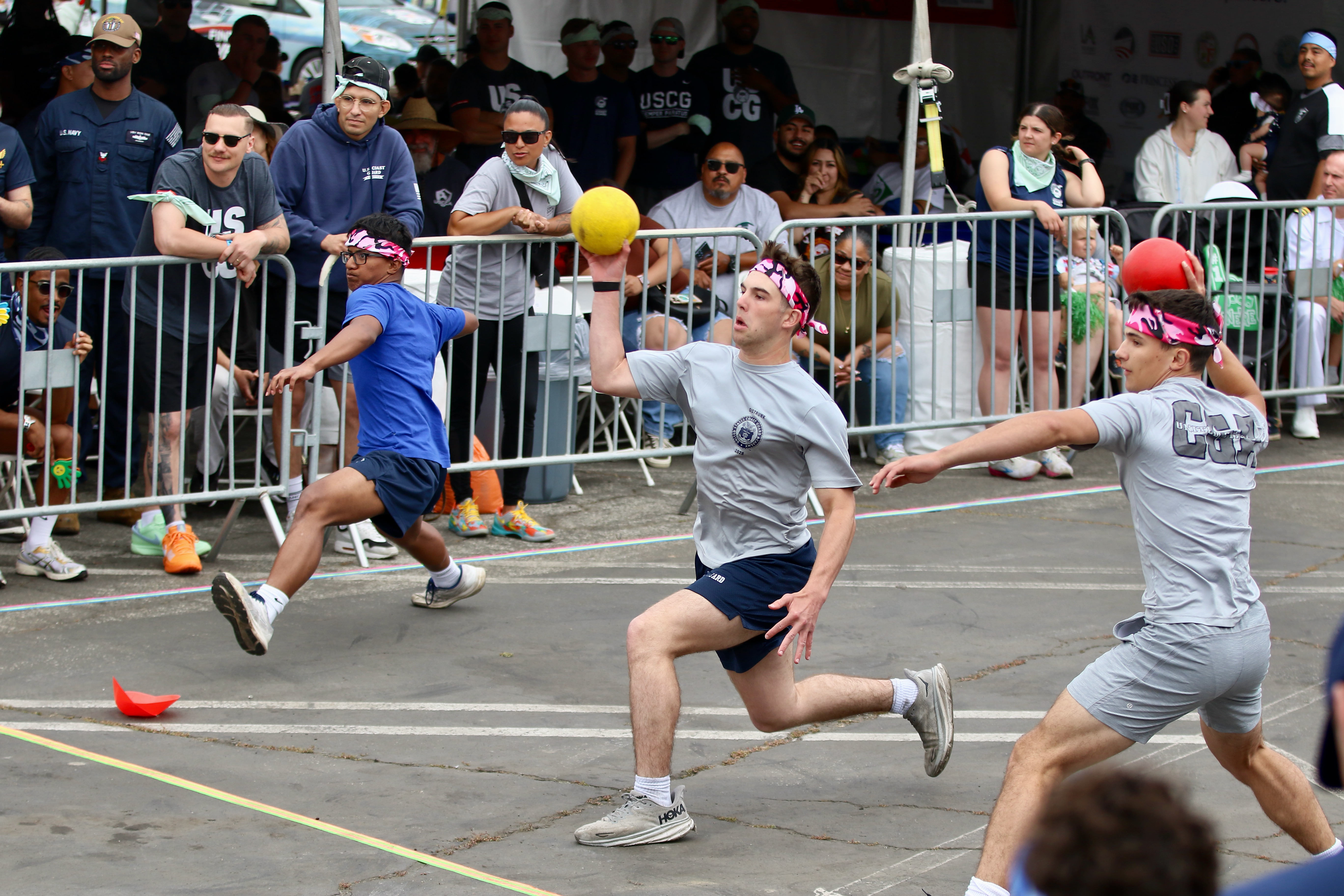 Teams compete at L.A. Fleet Weekâs fourth annual military dodgeball...