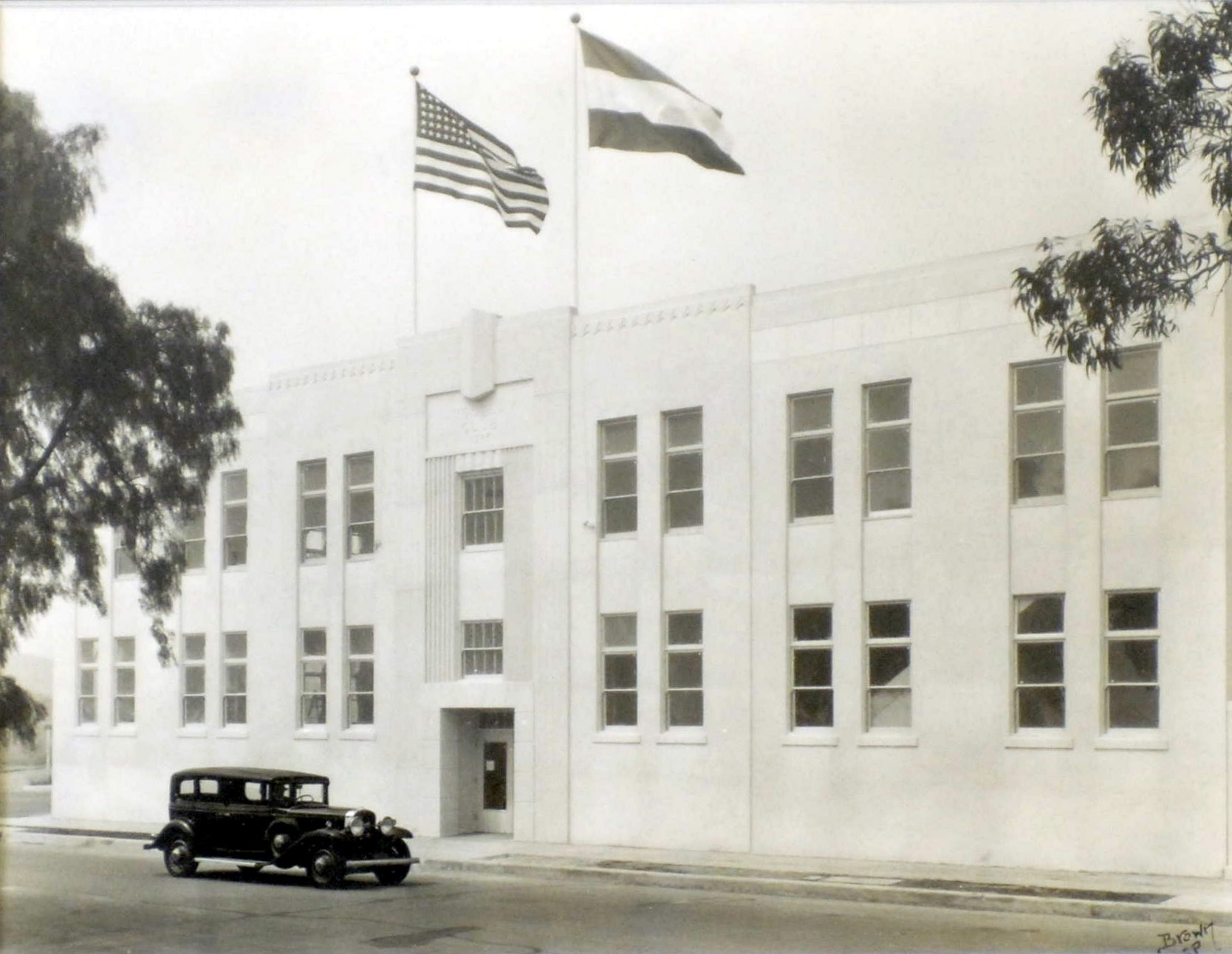 A picture at the hall of the Dalmatian American Club...