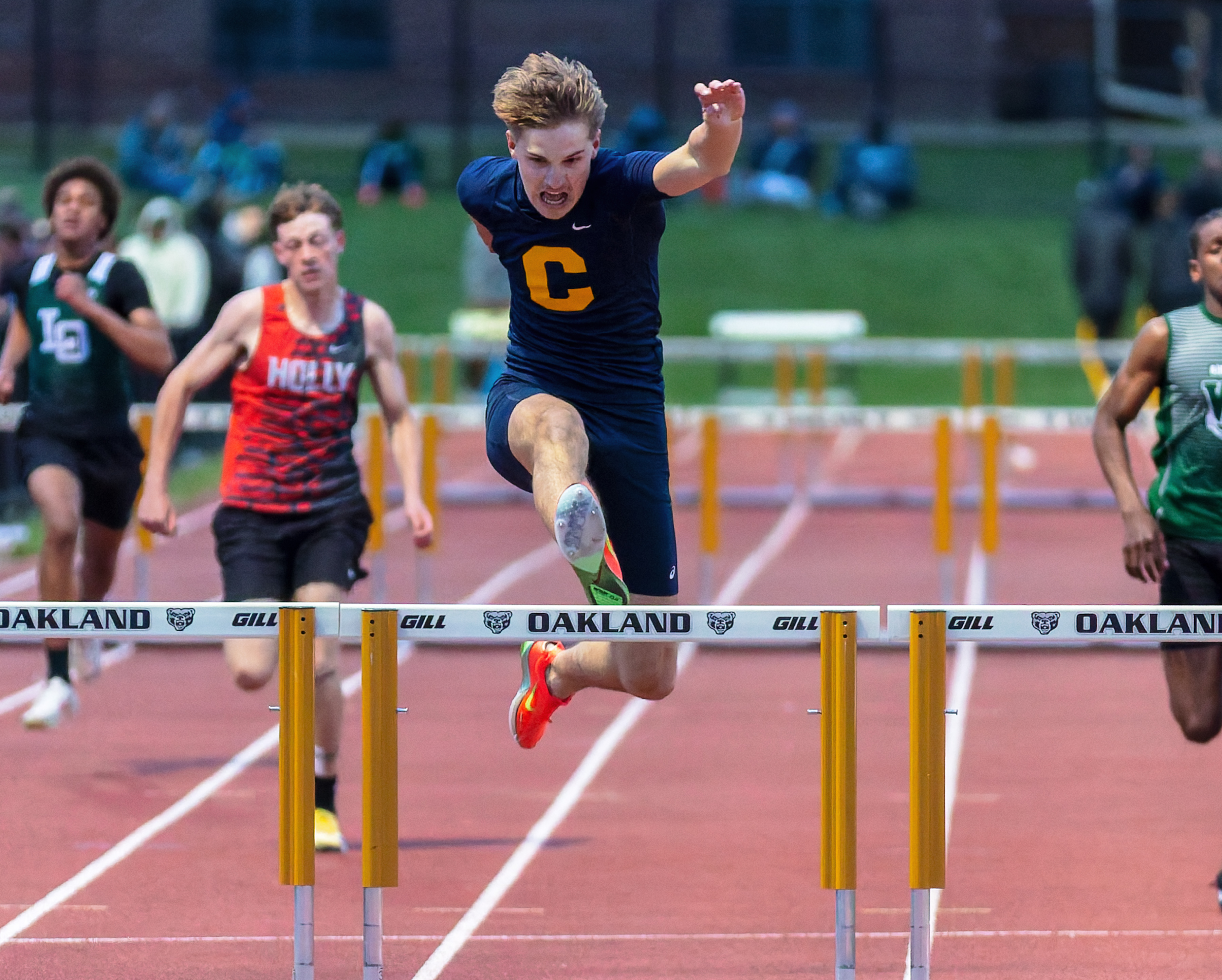 The Oakland County Track and Field Championships were held at...