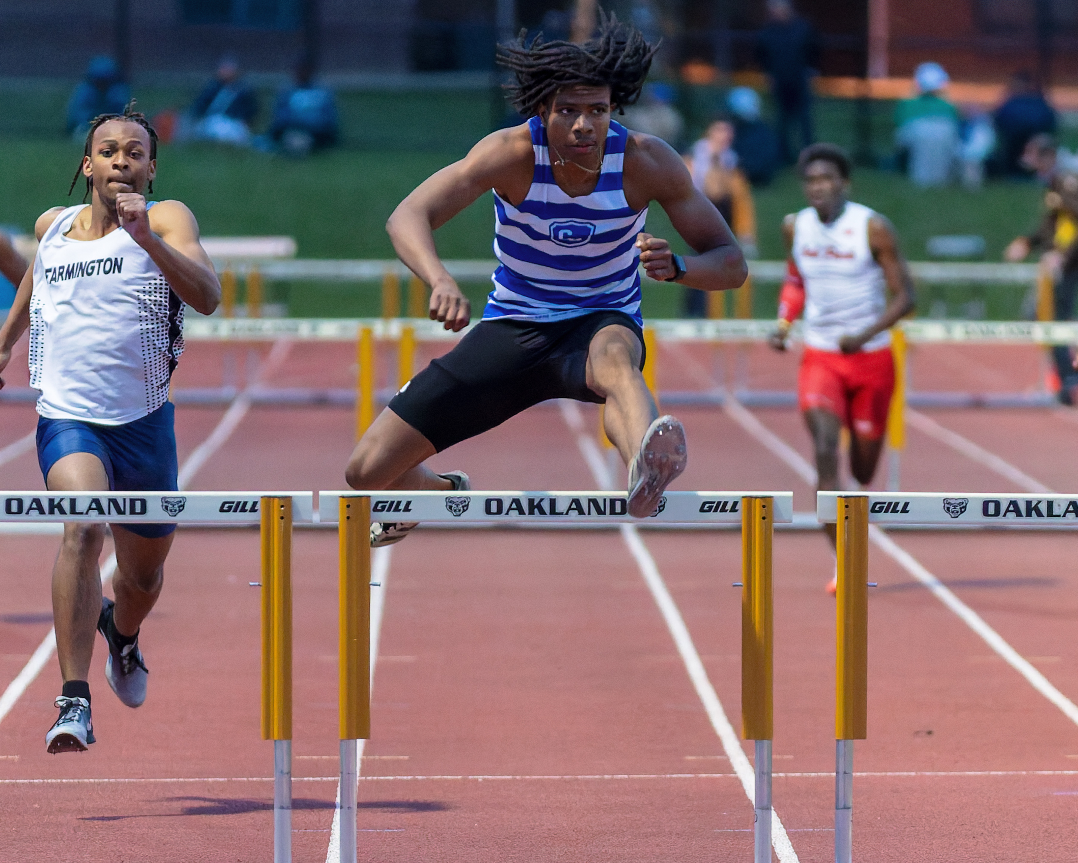 The Oakland County Track and Field Championships were held at...