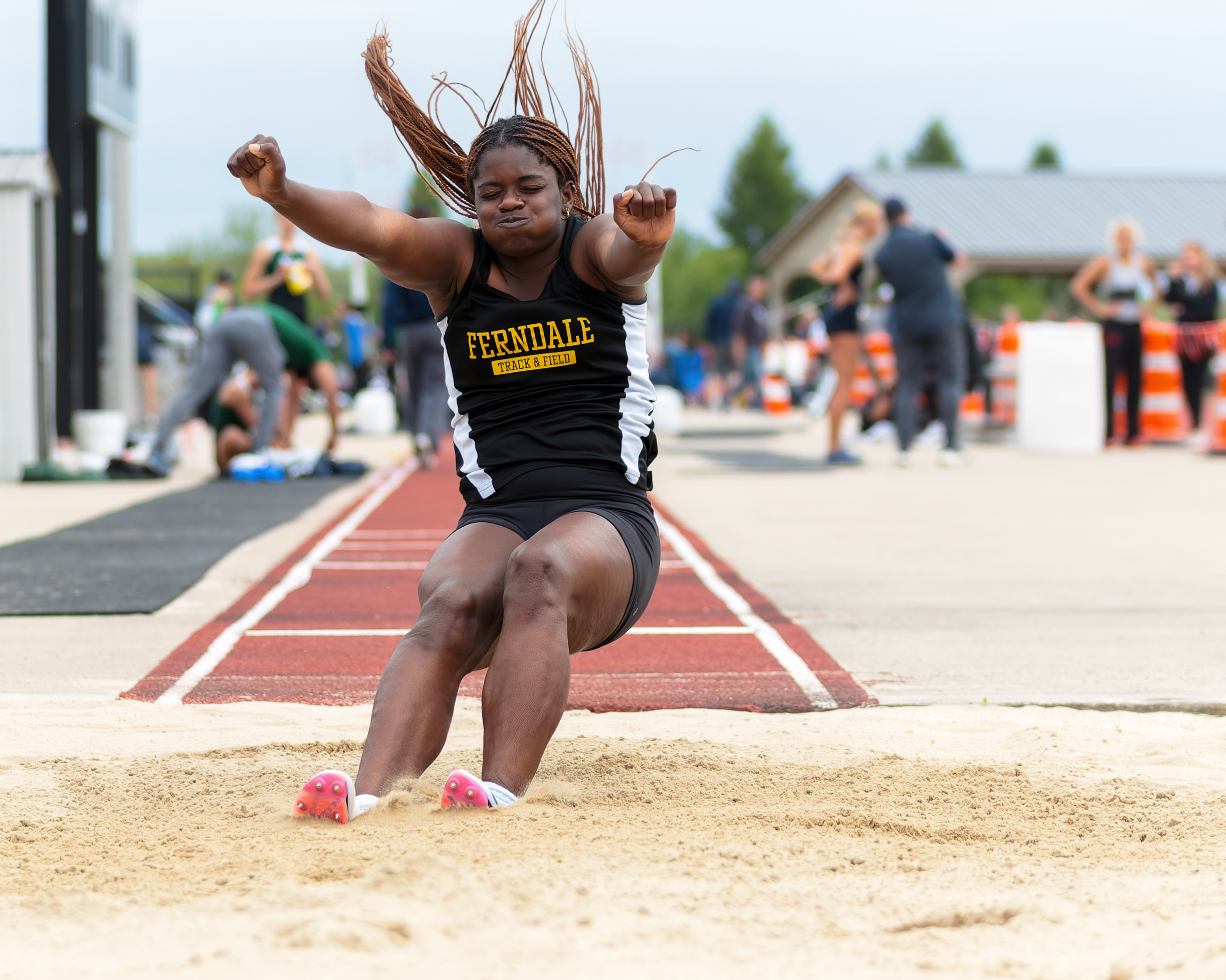 Ferndale's Serenitii Keyhea took third place in the girls long...