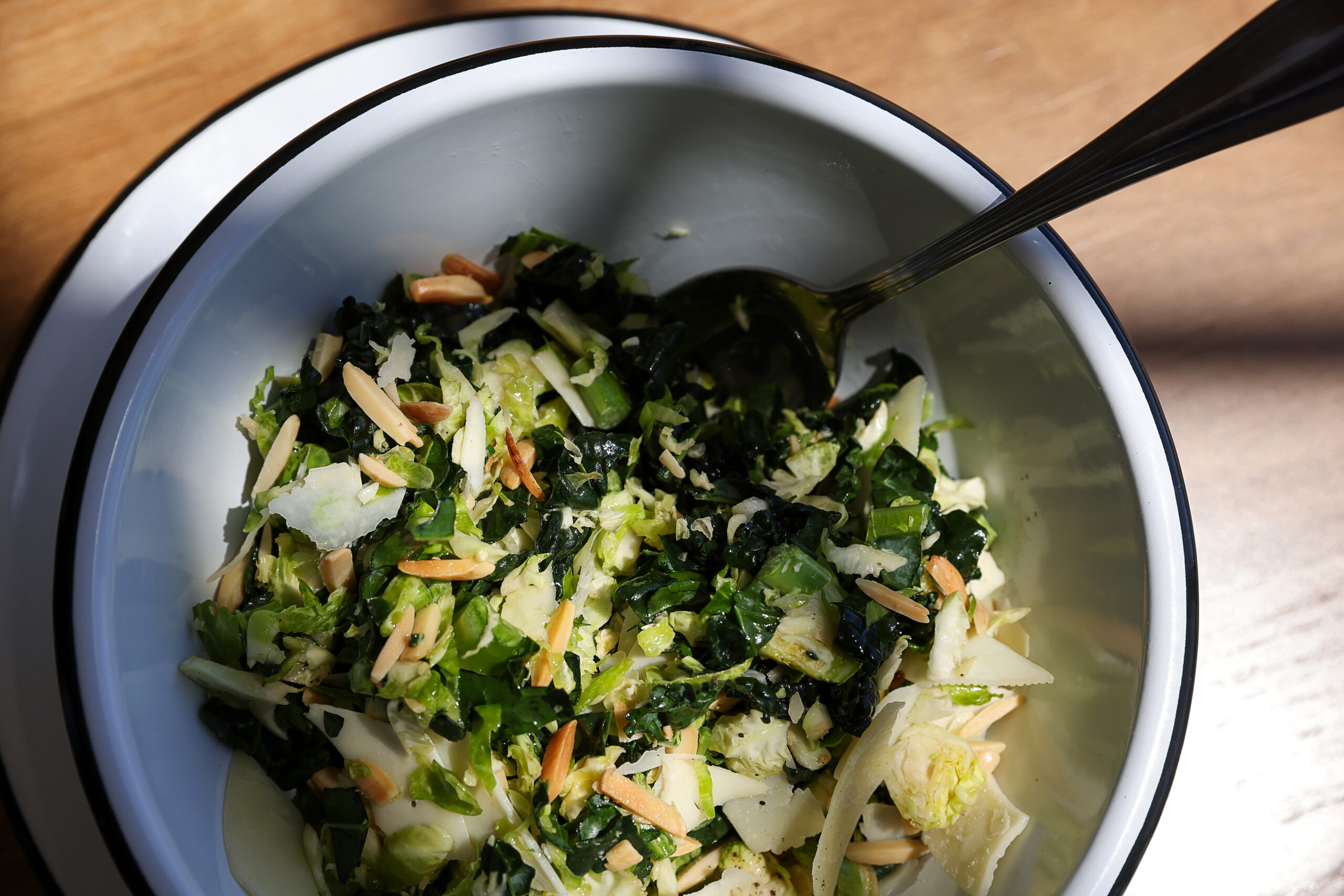 Kale salad at The Junction in Santa Rosa on Monday, May 18, 2026. (Christopher Chung/The Press Democrat)