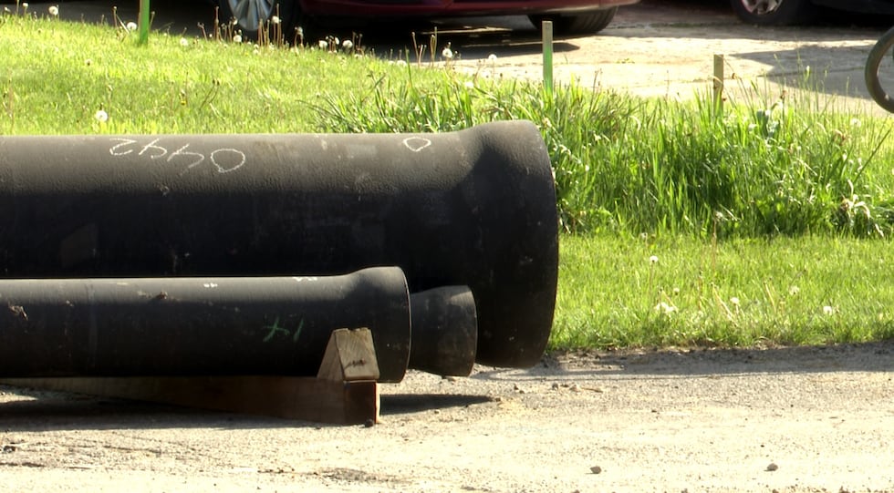 Water main pipes in Ingham County