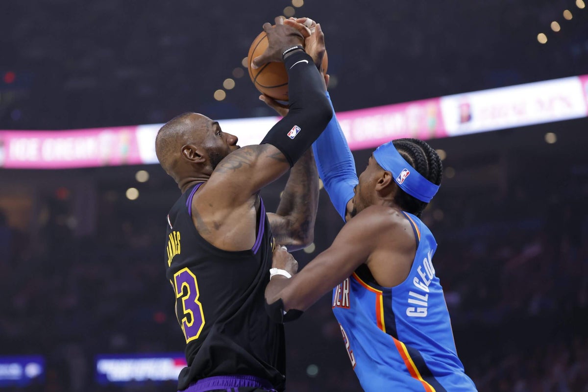 Oklahoma City Thunder vs. Los Angeles Lakers: TV schedule for SGA-LeBron playoff series